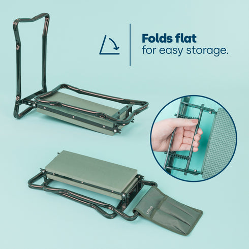 Garden Bench & Kneeler with Tool Bag